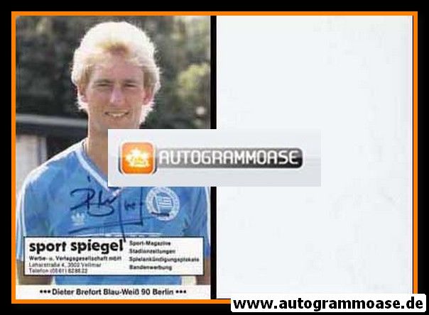 Autogramm Fussball | Blau-Weiss 90 Berlin | 1986 | Dieter BREFORT