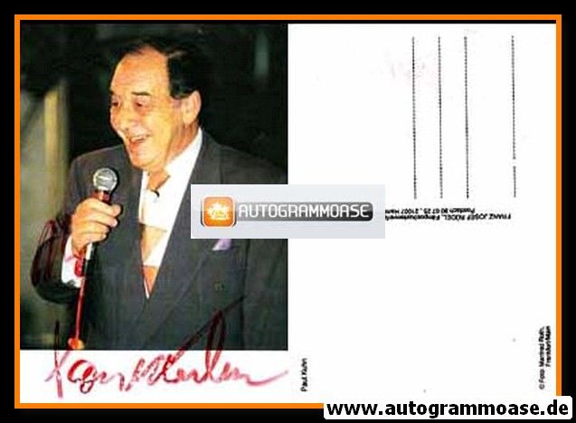 Autogramm Musik | Paul KUHN | 1980er (Portrait Color Rüdel)