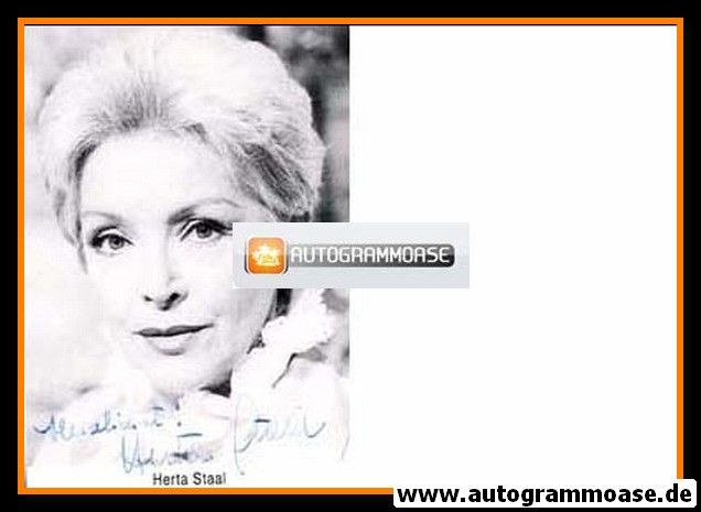 Autogramm Schauspieler | Herta STAAL | 1980er (Portrait SW) 