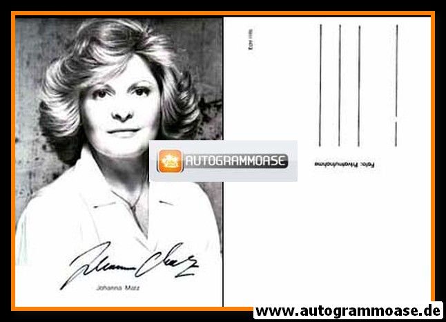 Autogramm Schauspieler | Johanna MATZ | 1980er (Portrait SW)