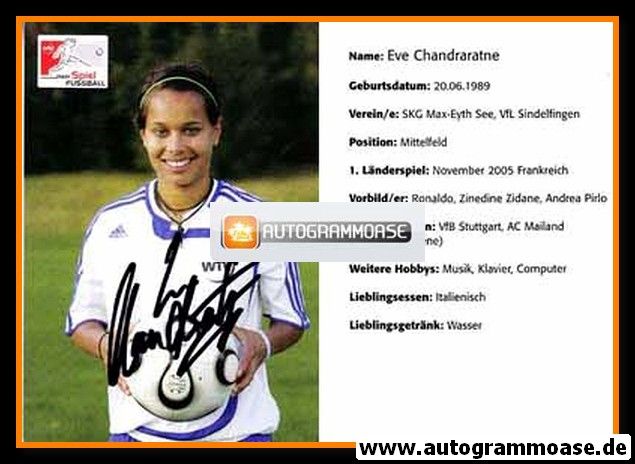 Autogramm Fussball (D) | WFV | 2000er | Eve CHANDRARATNE