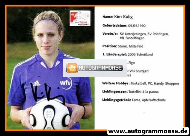 Autogramm Fussball (Damen) | WFV | 2000er | Kim KULIG