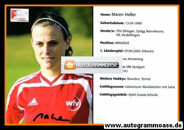 Autogramm Fussball (D) | WFV | 2000er | Maren HELLER