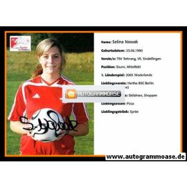 Autogramm Fussball (D) | WFV | 2000er | Selina NOWAK