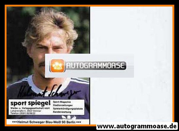 Autogramm Fussball | Blau-Weiss 90 Berlin | 1986 | Helmut SCHWEGER