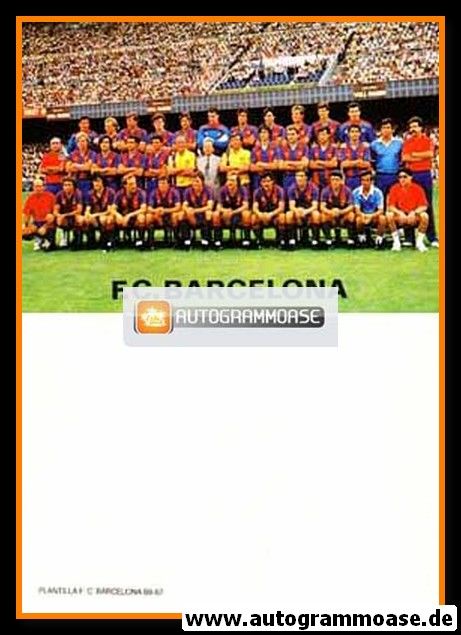 Mannschaftskarte Fussball | FC Barcelona | 1986
