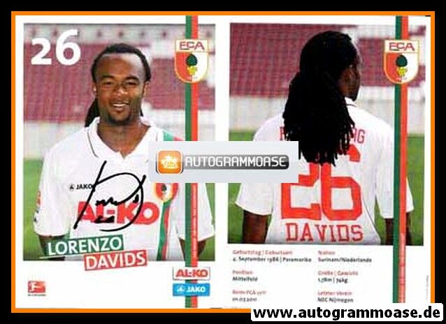 Autogramm Fussball | FC Augsburg | 2011 | Lorenzo DAVIDS