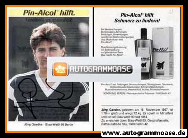 Autogramm Fussball | Blau-Weiss 90 Berlin | 1988 | Jörg GAEDKE