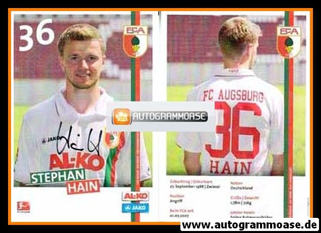 Autogramm Fussball | FC Augsburg | 2011 | Stephan HAIN