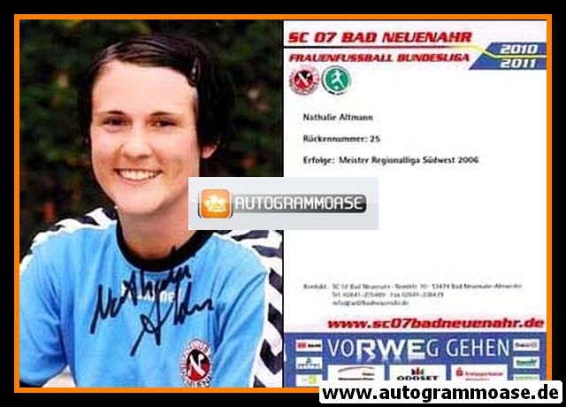 Autogramm Fussball (Damen) | SC Bad Neuenahr | 2010 | Nathalie ALTMANN