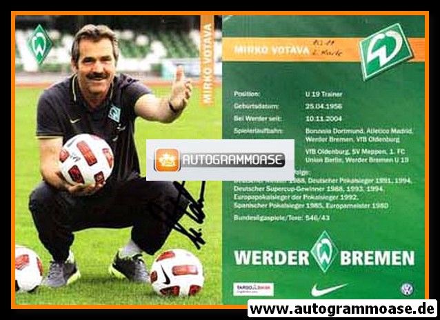 Autogramm Fussball | SV Werder Bremen | 2010 | Mirko VOTAVA