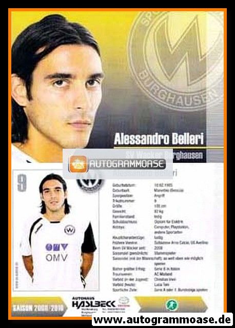 AK Fussball | SV Wacker Burghausen | 2009 | Alessandro BELLERI