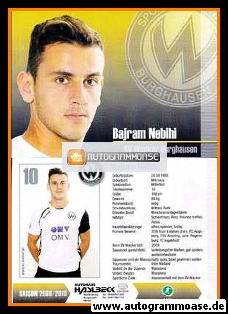 AK Fussball | SV Wacker Burghausen | 2009 | Bajram NEBIHI