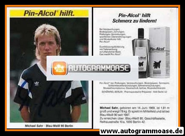 Autogramm Fussball | Blau-Weiss 90 Berlin | 1988 | Michael SAHR