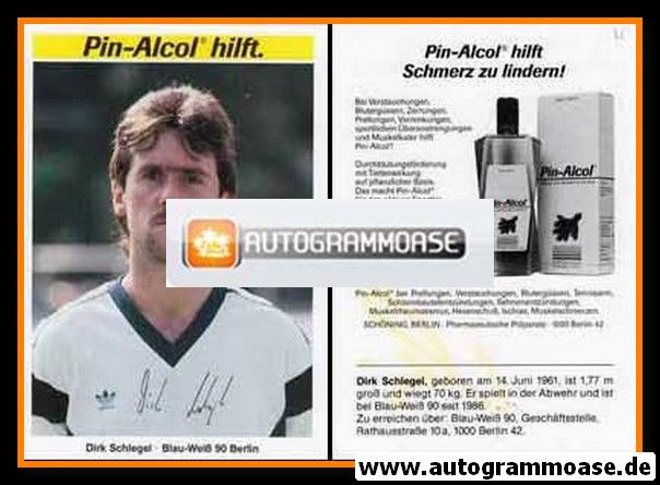 Autogramm Fussball | Blau-Weiss 90 Berlin | 1988 | Dirk SCHLEGEL 