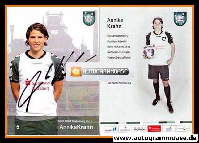 Autogramm Fussball (D) | FCR 2001 Duisburg | 2011-1 | Annike KRAHN