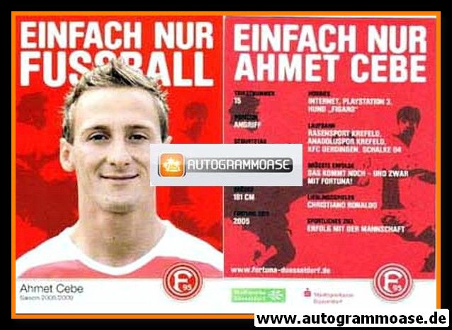 AK Fussball | Fortuna Düsseldorf | 2008 | Ahmet CEBE