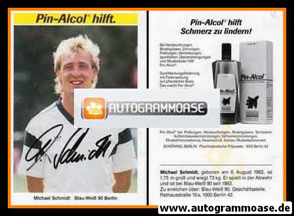 Autogramm Fussball | Blau-Weiss 90 Berlin | 1988 | Michael SCHMIDT