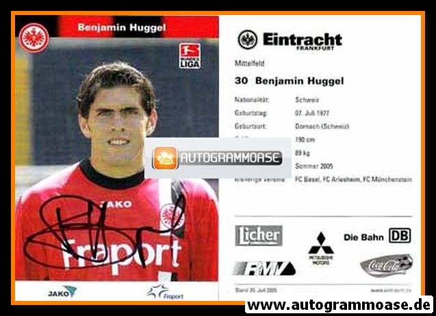Autogramm Fussball | Eintracht Frankfurt | 2005 | Benjamin HUGGEL