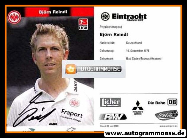 Autogramm Fussball | Eintracht Frankfurt | 2005 | Björn REINDL