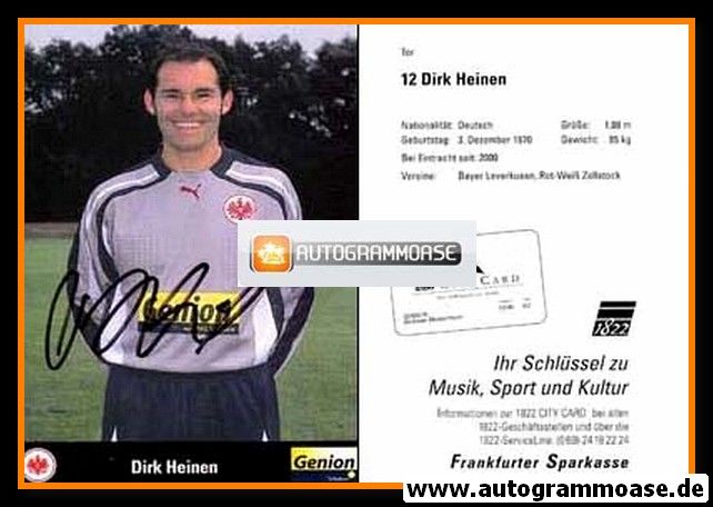 Autogramm Fussball | Eintracht Frankfurt | 2000 | Dirk HEINEN