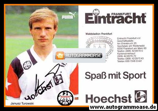 Autogramm Fussball | Eintracht Frankfurt | 1990 | Janusz TUROWSKI