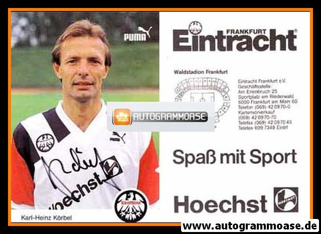 Autogramm Fussball | Eintracht Frankfurt | 1990 | Karl-Heinz KÖRBEL