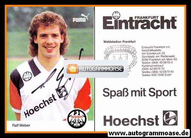 Autogramm Fussball | Eintracht Frankfurt | 1990 | Ralf WEBER