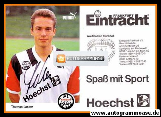 Autogramm Fussball | Eintracht Frankfurt | 1990 | Thomas LASSER
