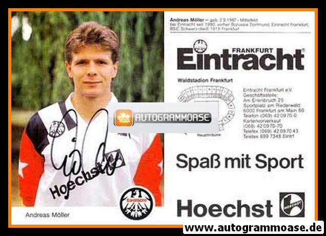 Autogramm Fussball | Eintracht Frankfurt | 1990 | Andreas MÖLLER