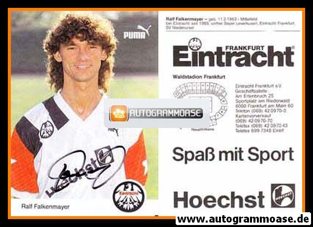 Autogramm Fussball | Eintracht Frankfurt | 1990 | Ralf FALKENMAYER