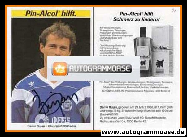 Autogramm Fussball | Blau-Weiss 90 Berlin | 1990 | Damir BUJAN