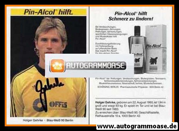 Autogramm Fussball | Blau-Weiss 90 Berlin | 1990 | Holger GEHRKE