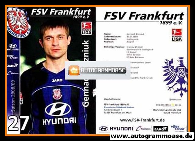 AK Fussball | FSV Frankfurt | 2008 | Gennadi BLIZNIUK