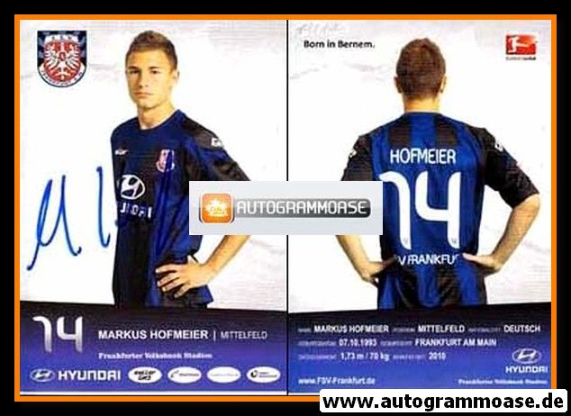 Autogramm Fussball | FSV Frankfurt | 2011 | Markus HOFMEIER
