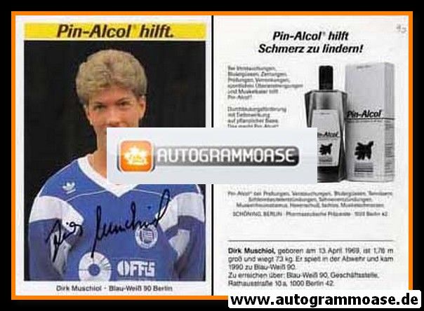 Autogramm Fussball | Blau-Weiss 90 Berlin | 1990 | Dirk MUSCHIOL