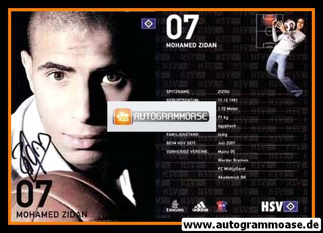 Autogramm Fussball | Hamburger SV | 2007 | Mohamed ZIDAN