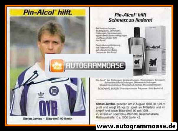 Autogramm Fussball | Blau-Weiss 90 Berlin | 1991 | Stefan JAMBO