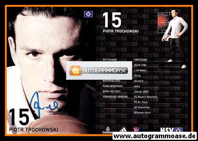Autogramm Fussball | Hamburger SV | 2007 | Piotr TROCHOWSKI