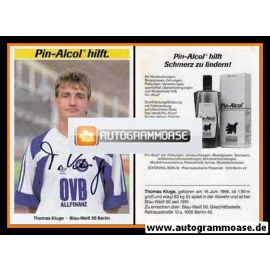 Autogramm Fussball | Blau-Weiss 90 Berlin | 1991 | Thomas KLUGE
