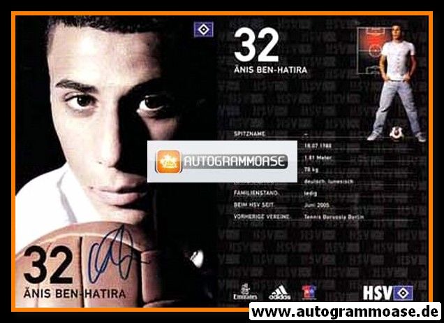 Autogramm Fussball | Hamburger SV | 2007 | Änis BEN-HATIRA