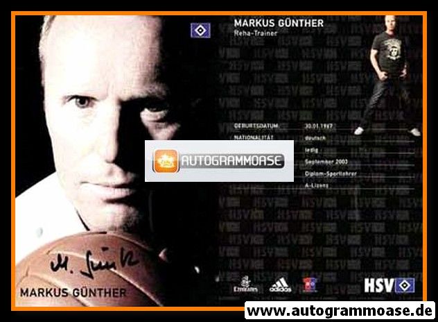 Autogramm Fussball | Hamburger SV | 2007 | Markus GÜNTHER