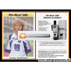 Autogramm Fussball | Blau-Weiss 90 Berlin | 1991 | Jens KÖNIG
