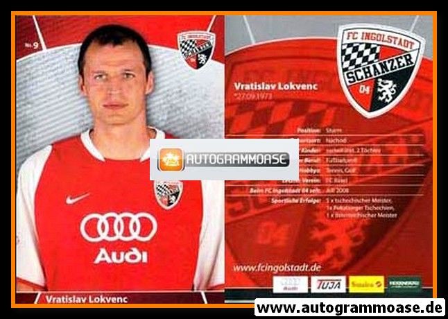 Autogrammkarte Fussball | FC Ingolstadt 04 | 2008 | Vratislav LOKVENC