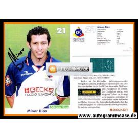 Autogramm Fussball | Karlsruher SC | 1999 | Minor DIAZ