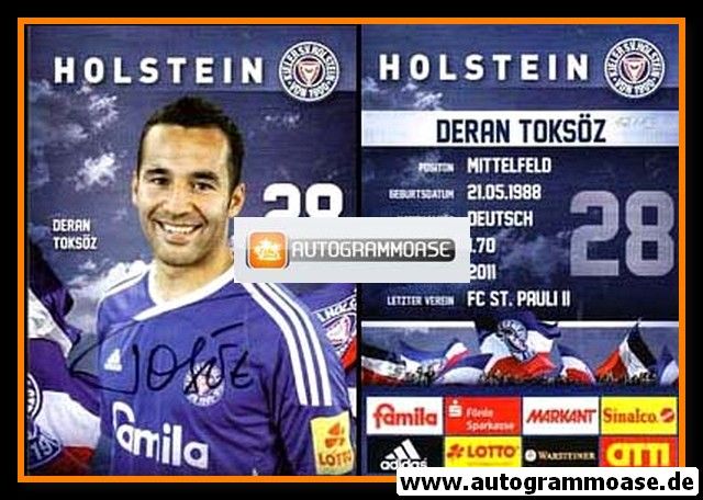 Autogramm Fussball | Holstein Kiel | 2012 | Deran TOKSÖZ