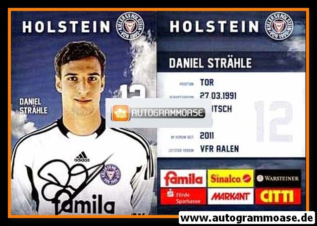 Autogramm Fussball | Holstein Kiel | 2012 | Daniel STRÄHLE