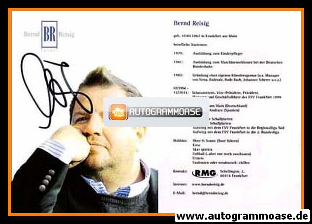 Autogramm Fussball | 2000er | Bernd REISIG (RMG)