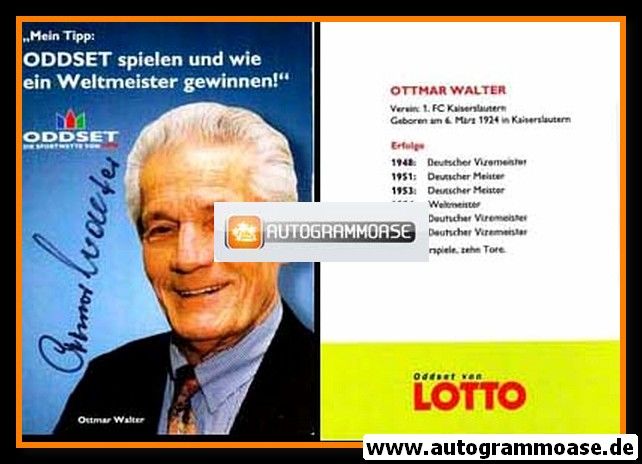 Autogramm Fussball | DFB | 2000er | Ottmar WALTER (Portrait Color) Lotto Oddset