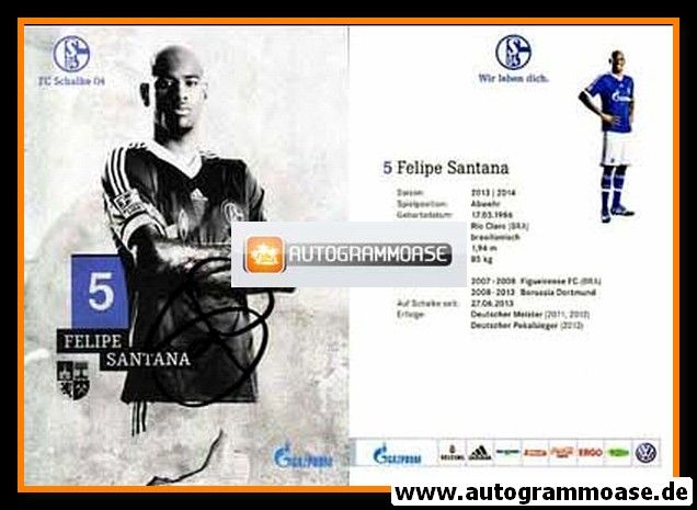 Autogramm Fussball | FC Schalke 04 | 2013 | Felipe SANTANA